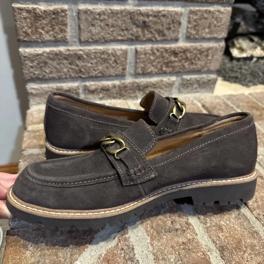 Comfortiva Linz Leather Loafer Women's Size 8.5 M Slip On Brown‎